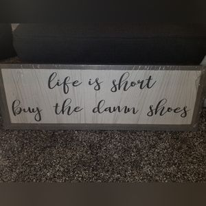 Handmade wood framed sign for bedroom or closet